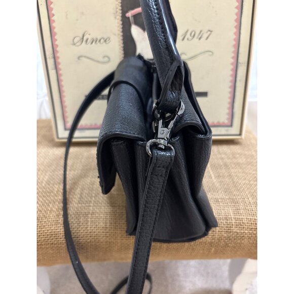 Danielle Nicole Black Faux Leather Small Studded Bag Top Handle & Crossbody - Picture 14 of 16